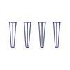 Hairpin Legs Set of 4, 3-Rod Design - Midnight Blue (Navy) Powder Coated Finish