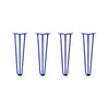 Hairpin Legs Set of 4, 3-Rod Design - Midnight Blue (Navy) Powder Coated Finish