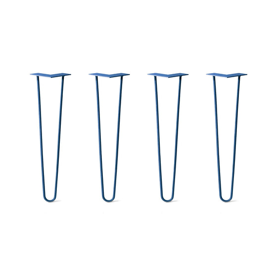 Hairpin Legs Set of 4, 2-Rod Design - Midnight Blue (Navy) Powder Coated Finish