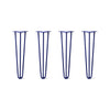 Hairpin Legs Set of 4, 3-Rod Design - Midnight Blue (Navy) Powder Coated Finish