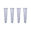 Hairpin Legs Set of 4, 3-Rod Design - Midnight Blue (Navy) Powder Coated Finish