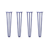 Hairpin Legs Set of 4, 3-Rod Design - Midnight Blue (Navy) Powder Coated Finish