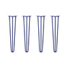 Hairpin Legs Set of 4, 3-Rod Design - Midnight Blue (Navy) Powder Coated Finish