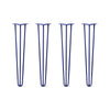 Hairpin Legs Set of 4, 3-Rod Design - Midnight Blue (Navy) Powder Coated Finish