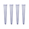 Hairpin Legs Set of 4, 3-Rod Design - Midnight Blue (Navy) Powder Coated Finish