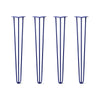 Hairpin Legs Set of 4, 3-Rod Design - Midnight Blue (Navy) Powder Coated Finish