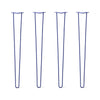 Hairpin Legs Set of 4, 2-Rod Design - Midnight Blue (Navy) Powder Coated Finish