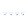 Hairpin Legs Set of 4, 2-Rod Design - Midnight Blue (Navy) Powder Coated Finish