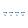 Hairpin Legs Set of 4, 2-Rod Design - Midnight Blue (Navy) Powder Coated Finish