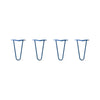 Hairpin Legs Set of 4, 2-Rod Design - Midnight Blue (Navy) Powder Coated Finish