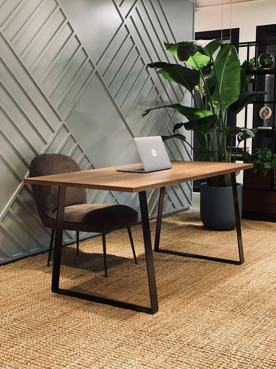 Modern Desk with Metal Table Legs