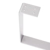 Standard Duty Bell-Shape Flat Bar Table Leg & Bench Base (Sold Separately) - White Powder Coated Finish