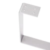 Super Duty Trapezoid/Bell-Shape Flat Bar Table Leg & Bench Base (Sold Separately) - White