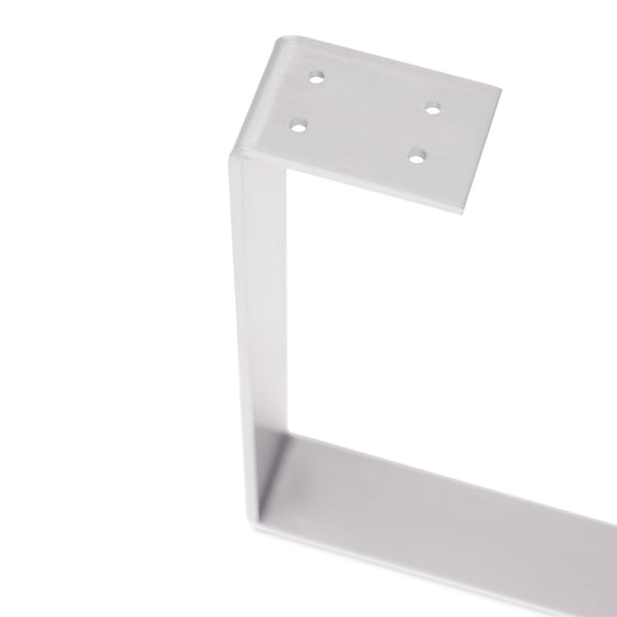 Super Duty Trapezoid/Bell-Shape Flat Bar Table Leg & Bench Base (Sold Separately) - White