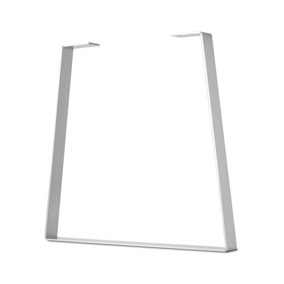 Heavy Duty Trapezoid/Bell-Shape Flat Bar Table Leg & Bench Base (Sold Separately) - White Powder Coated Finish