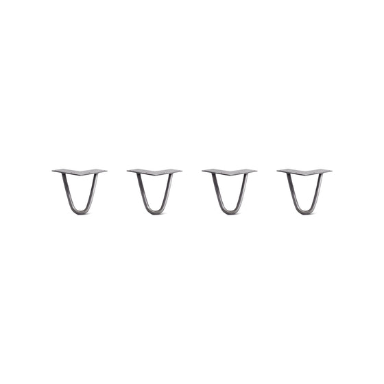 Hairpin Legs Set of 4, 2-Rod Design - Clear Coated Finish