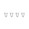 Hairpin Legs Set of 4, 2-Rod Design - Clear Coated Finish