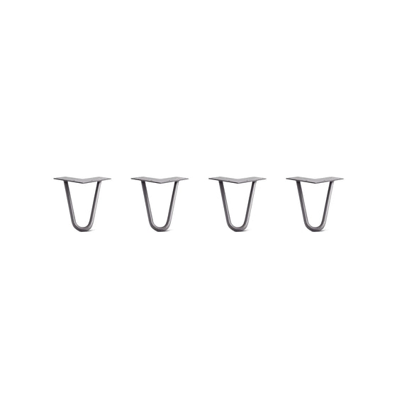 Hairpin Legs Set of 4, 2-Rod Design - Clear Coated Finish