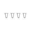 Hairpin Legs Set of 4, 2-Rod Design - Clear Coated Finish