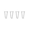 Hairpin Legs Set of 4, 2-Rod Design - Clear Coated Finish