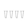 Hairpin Legs Set of 4, 2-Rod Design - Clear Coated Finish