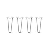 Hairpin Legs Set of 4, 2-Rod Design - Clear Coated Finish