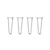 Hairpin Legs Set of 4, 2-Rod Design - Clear Coated Finish