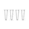 Hairpin Legs Set of 4, 2-Rod Design - Clear Coated Finish