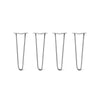 Hairpin Legs Set of 4, 2-Rod Design - Clear Coated Finish