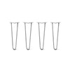 Hairpin Legs Set of 4, 2-Rod Design - Clear Coated Finish