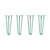 Hairpin Legs Set of 4, 3-Rod Design - Turquoise Powder Coated Finish