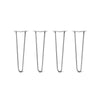 Hairpin Legs Set of 4, 2-Rod Design - Clear Coated Finish