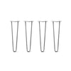 Hairpin Legs Set of 4, 2-Rod Design - Clear Coated Finish