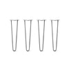 Hairpin Legs Set of 4, 2-Rod Design - Clear Coated Finish