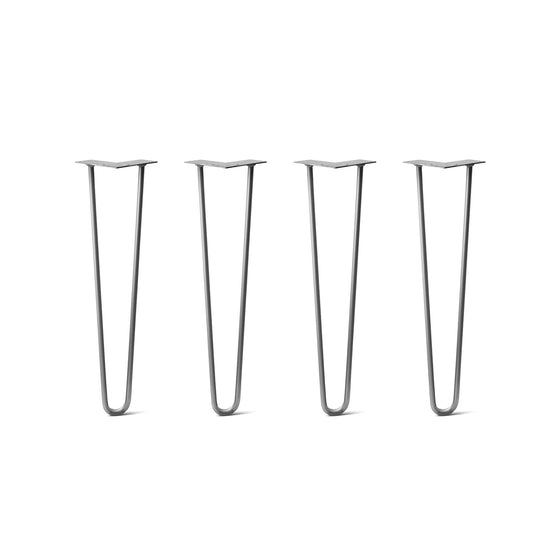 Hairpin Legs Set of 4, 2-Rod Design - Clear Coated Finish