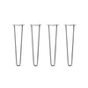 Hairpin Legs Set of 4, 2-Rod Design - Clear Coated Finish