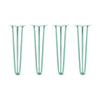Hairpin Legs Set of 4, 3-Rod Design - Turquoise Powder Coated Finish