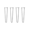 Hairpin Legs Set of 4, 2-Rod Design - Clear Coated Finish