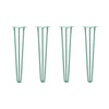 Hairpin Legs Set of 4, 3-Rod Design - Turquoise Powder Coated Finish