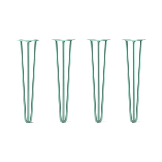 Hairpin Legs Set of 4, 3-Rod Design - Turquoise Powder Coated Finish