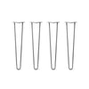 Hairpin Legs Set of 4, 2-Rod Design - Clear Coated Finish