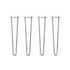 Hairpin Legs Set of 4, 2-Rod Design - Clear Coated Finish