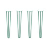 Hairpin Legs Set of 4, 3-Rod Design - Turquoise Powder Coated Finish