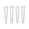 Hairpin Legs Set of 4, 2-Rod Design - Clear Coated Finish