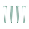 Hairpin Legs Set of 4, 3-Rod Design - Turquoise Powder Coated Finish