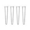 Hairpin Legs Set of 4, 2-Rod Design - Clear Coated Finish