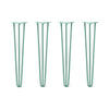 Hairpin Legs Set of 4, 3-Rod Design - Turquoise Powder Coated Finish