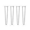 Hairpin Legs Set of 4, 2-Rod Design - Clear Coated Finish