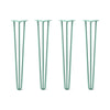 Hairpin Legs Set of 4, 3-Rod Design - Turquoise Powder Coated Finish