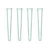Hairpin Legs Set of 4, 2-Rod Design - Turquoise Powder Coated Finish